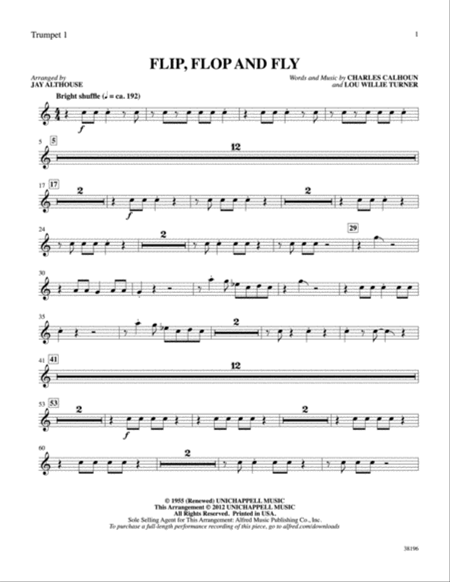 Flip, Flop and Fly: 1st B-flat Trumpet B-Flat Trumpet scores gallery preview page 1