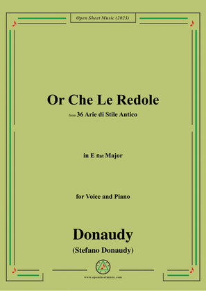 Donaudy-Or Che Le Redole,in E flat Major