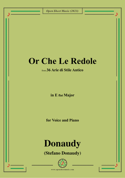 Donaudy-Or Che Le Redole,in E flat Major