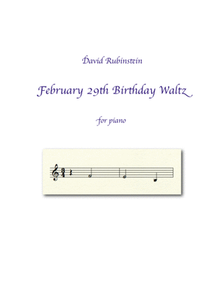 February 29th Birthday Waltz