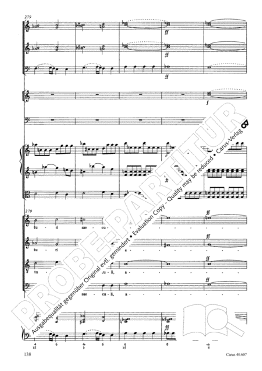 Mass in time of war (Missa in tempore belli) 4-Part scores gallery preview page 148