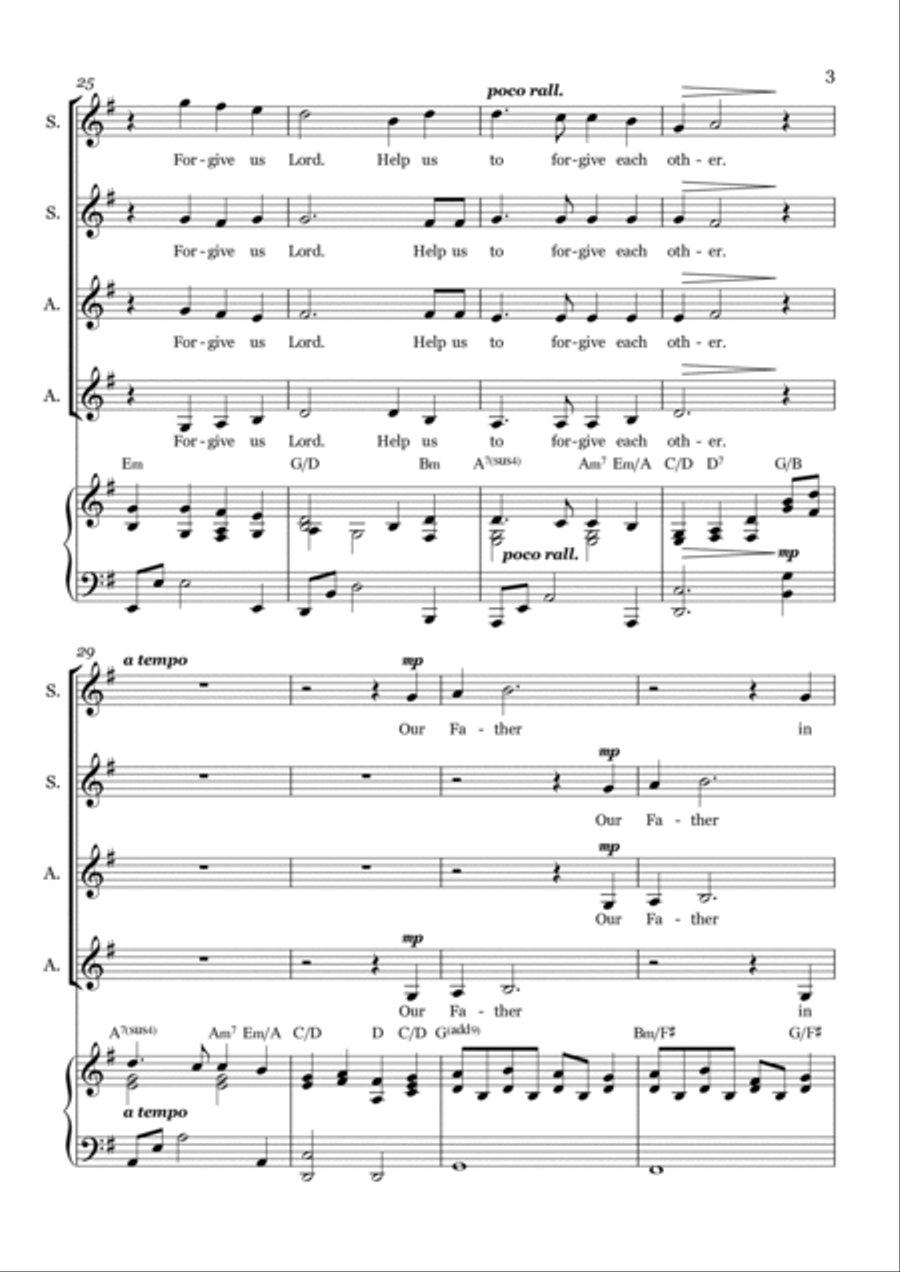 The Lord's Prayer SSAA scores gallery preview page 3