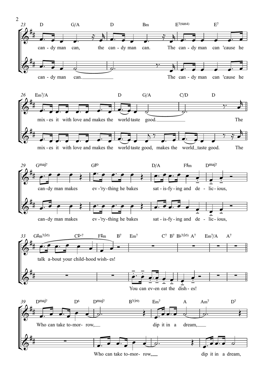 The Candy Man 2-Part scores gallery preview page 2