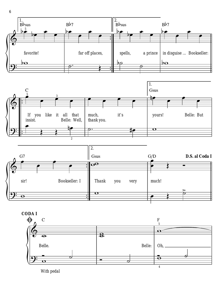 Belle (from Beauty And The Beast) Easy Piano scores gallery preview page 6