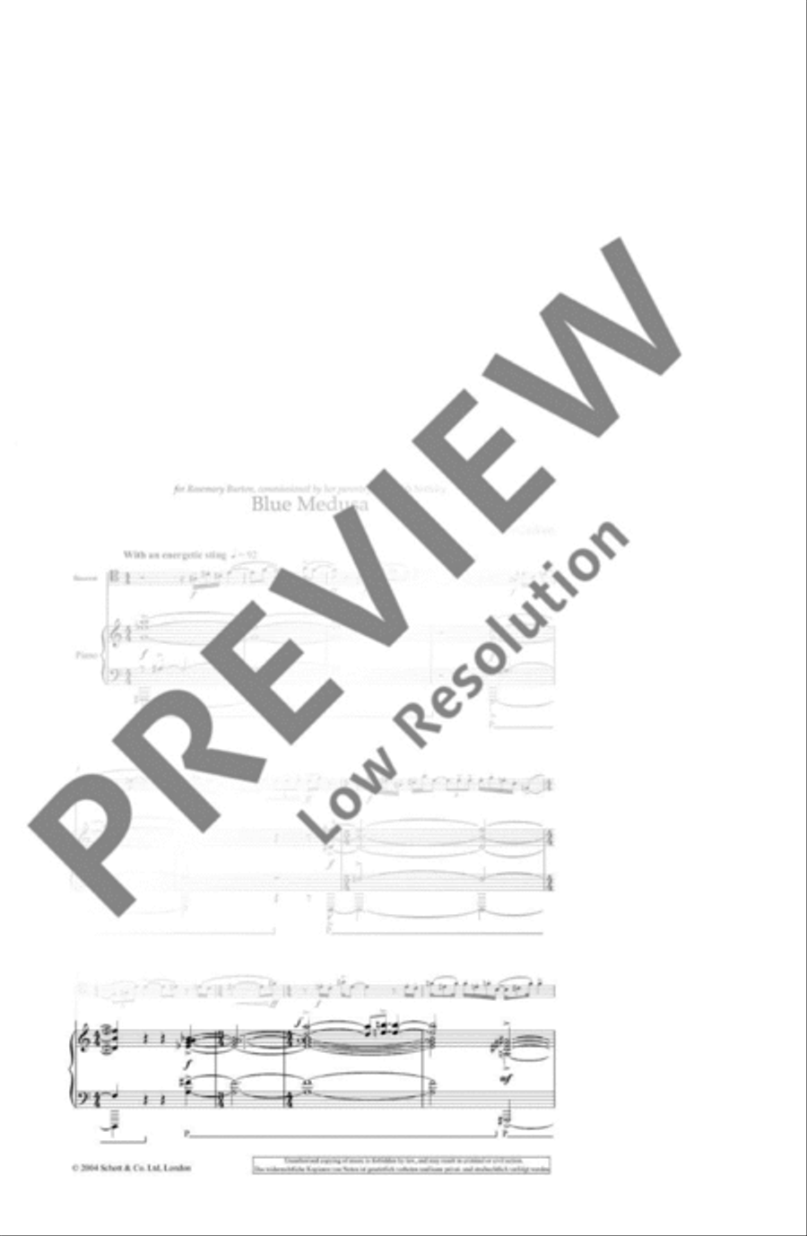 Blue Medusa Bassoon Solo scores gallery preview page 4