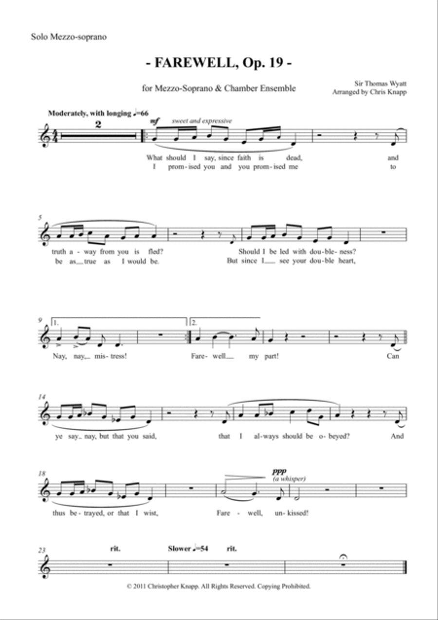 Farewell, Op. 19 Large Ensemble scores gallery preview page 5
