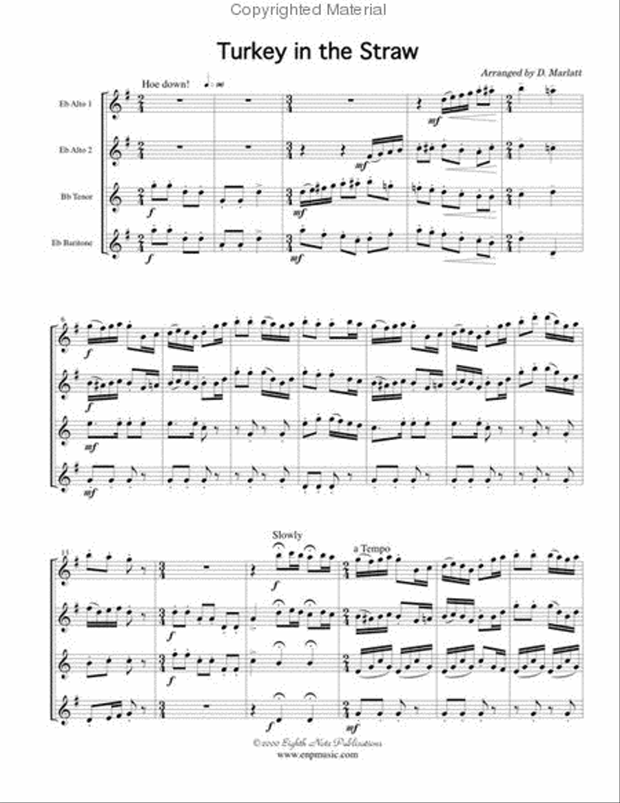 Turkey in the Straw Small Ensemble scores gallery preview page 2
