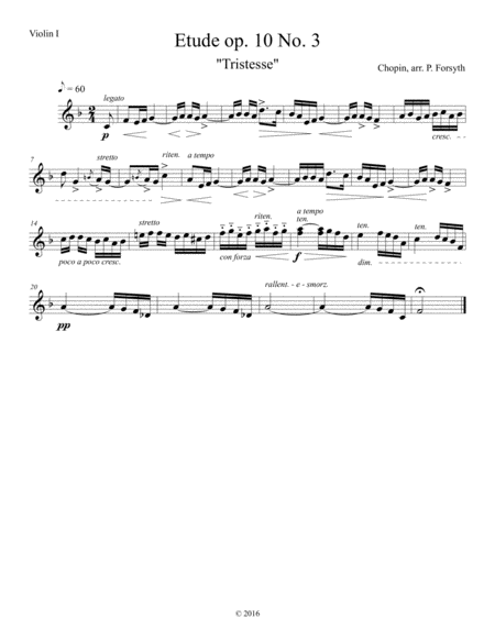 Chopin Op. 10 No. 3, "Tristesse"
