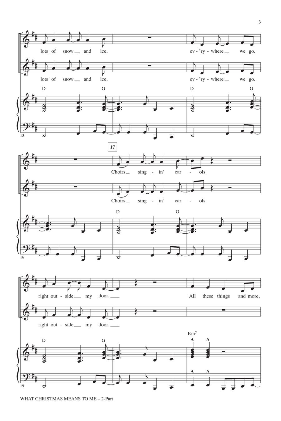 What Christmas Means To Me 2-Part scores gallery preview page 2