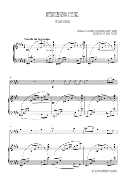 Debussy-Evening Fair, for Cello and Piano image number null