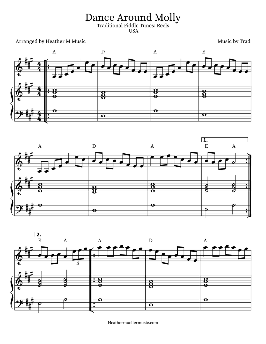 Dance Around Molly Violin Solo scores gallery preview page 1