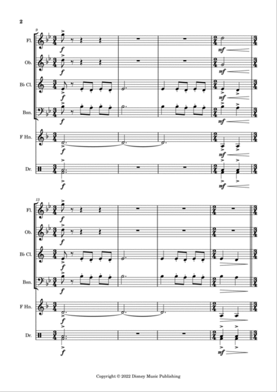 The Book Of Boba Fett Main Title Theme Woodwind Quintet scores gallery preview page 4