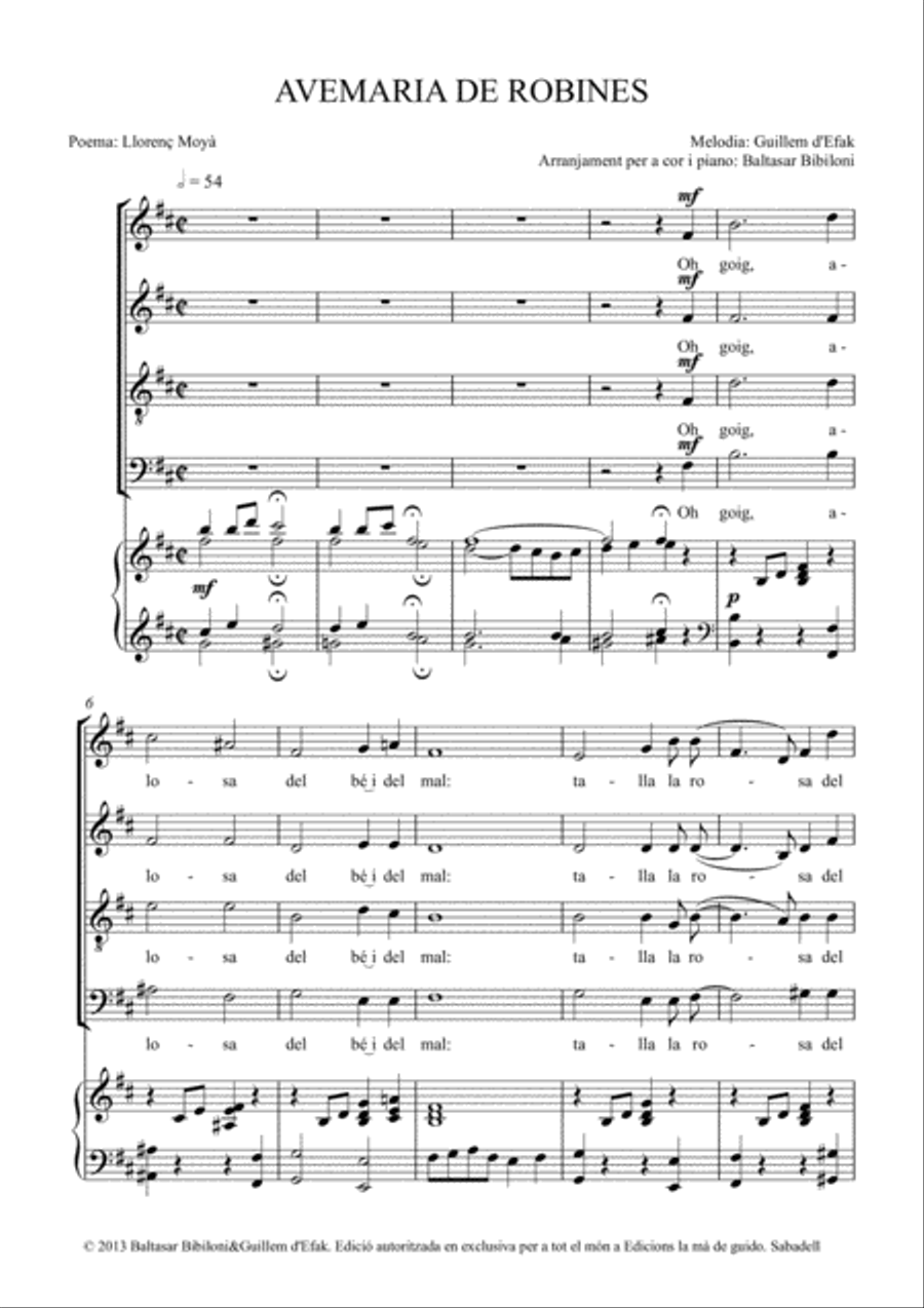 Avemaria de Robines 4-Part scores gallery preview page 3