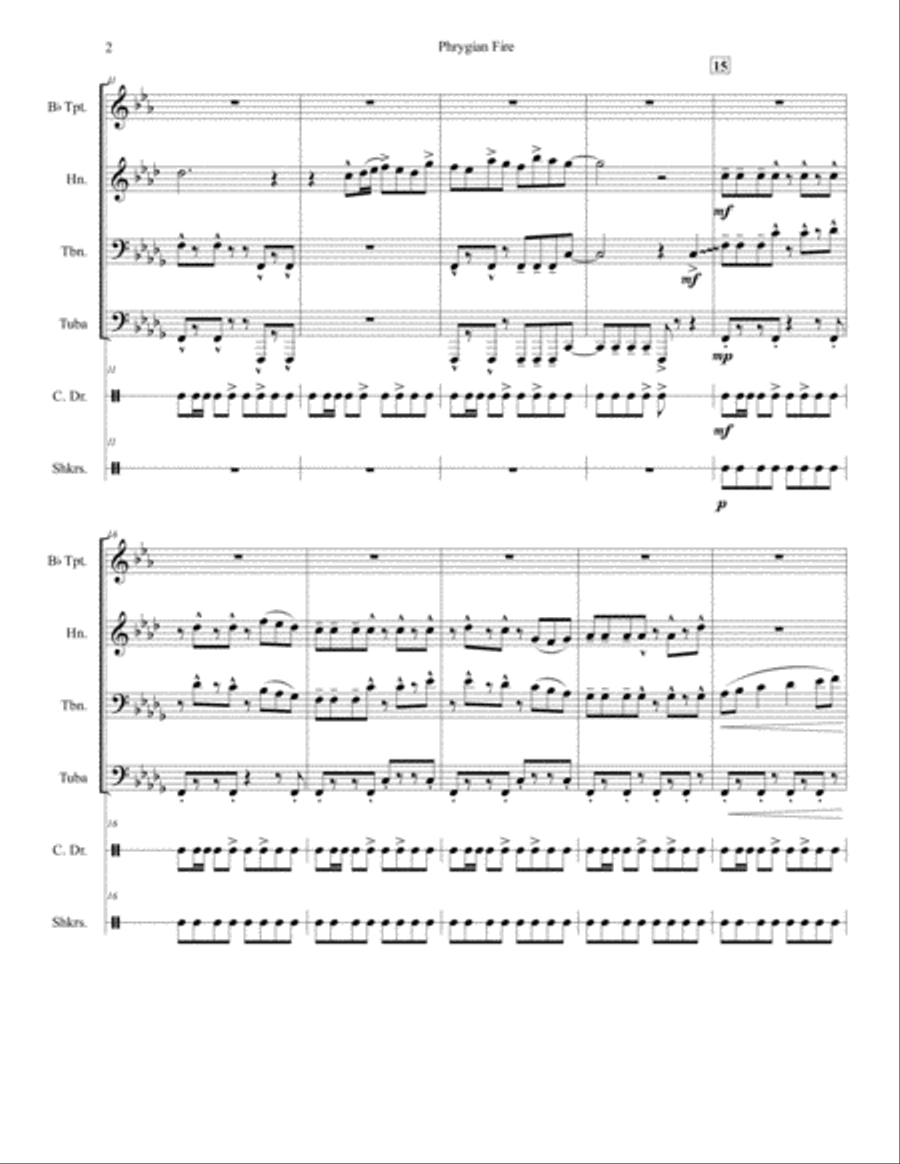 Phrygian Fire Small Ensemble scores gallery preview page 2