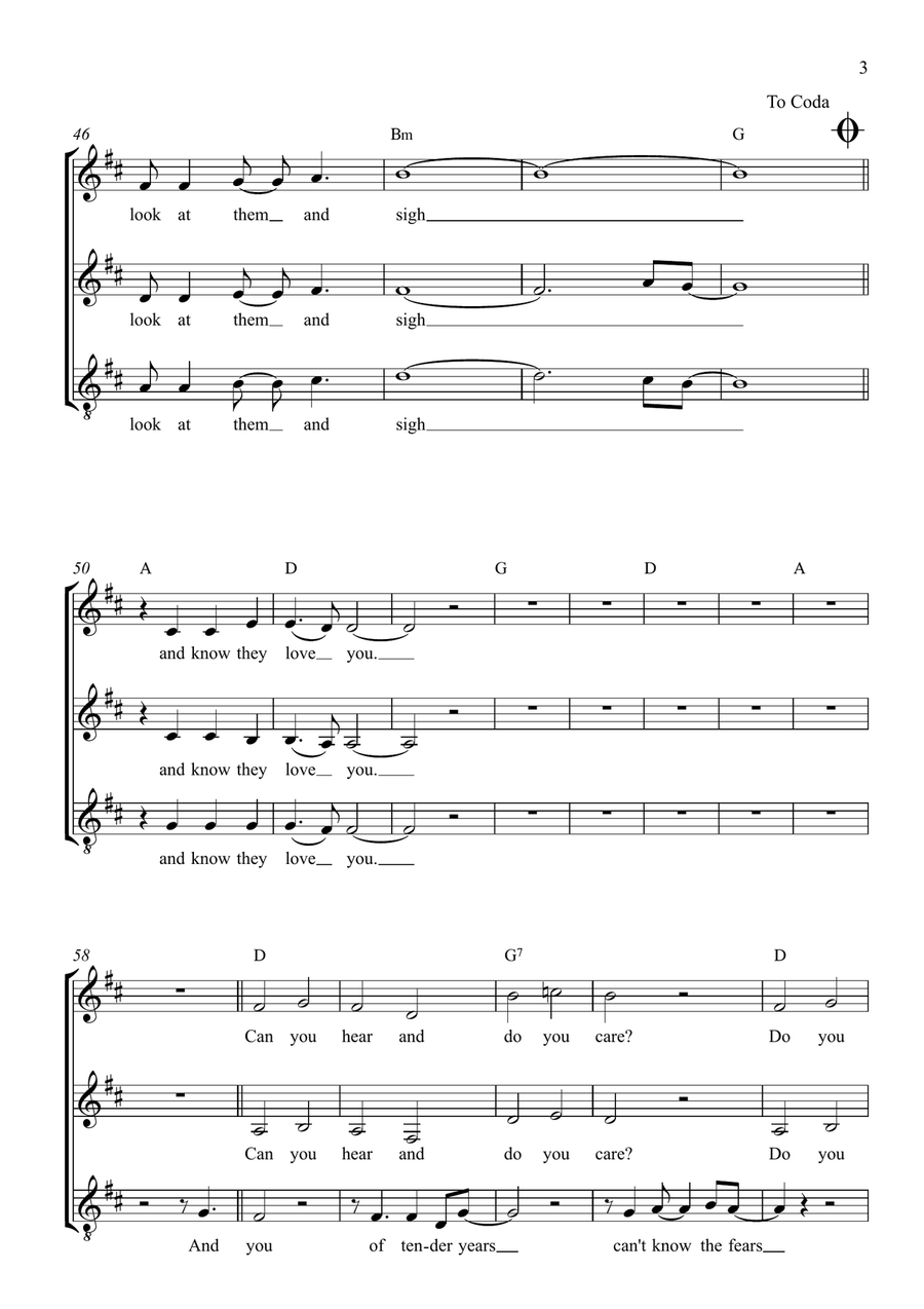 Teach Your Children 3-Part scores gallery preview page 3