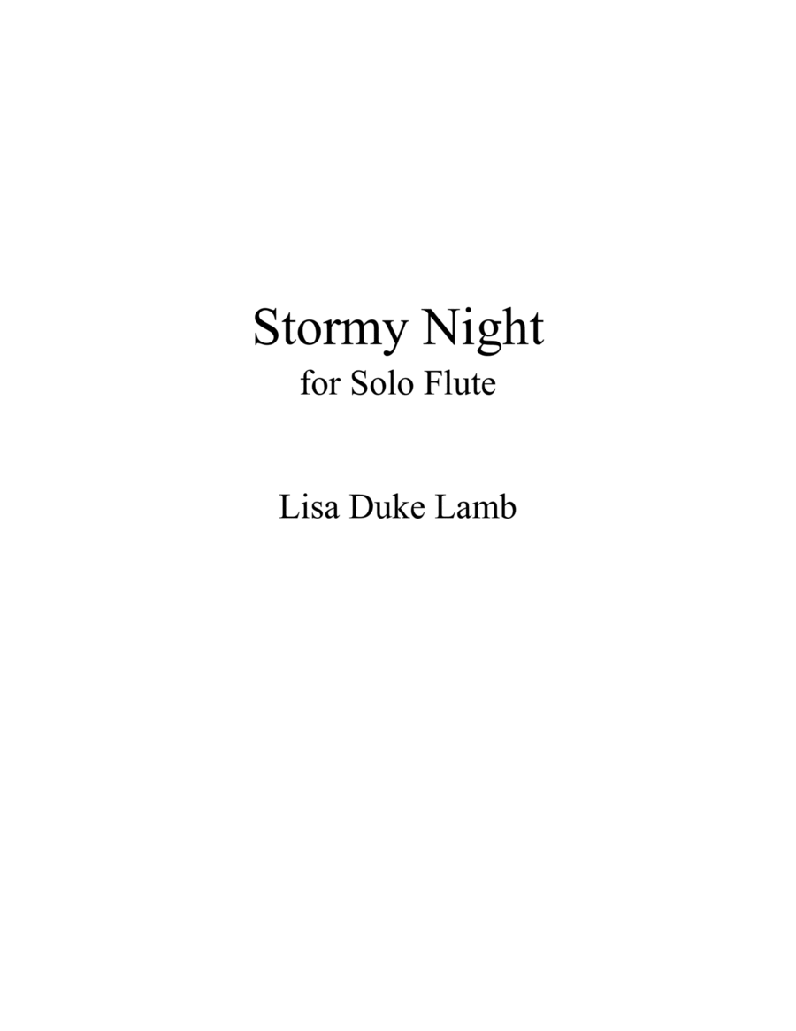 Stormy Night Flute Solo scores gallery preview page 1