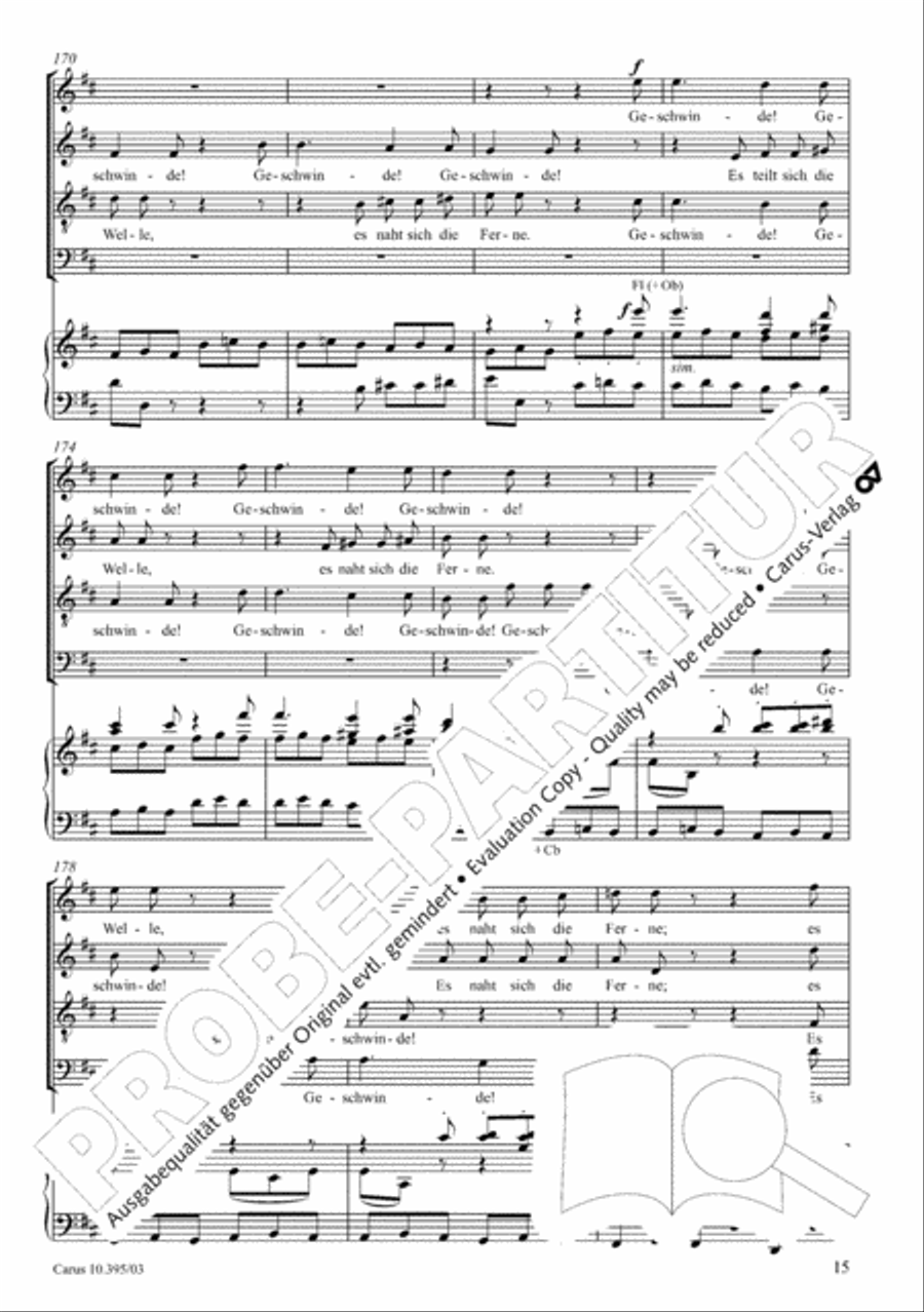 Calm Sea and Prosperous Voyage 4-Part scores gallery preview page 16