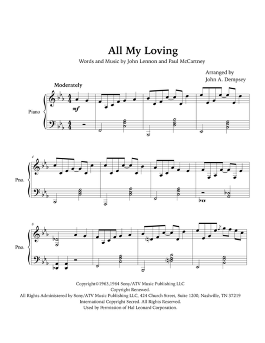 All My Loving (Piano Solo) image number null