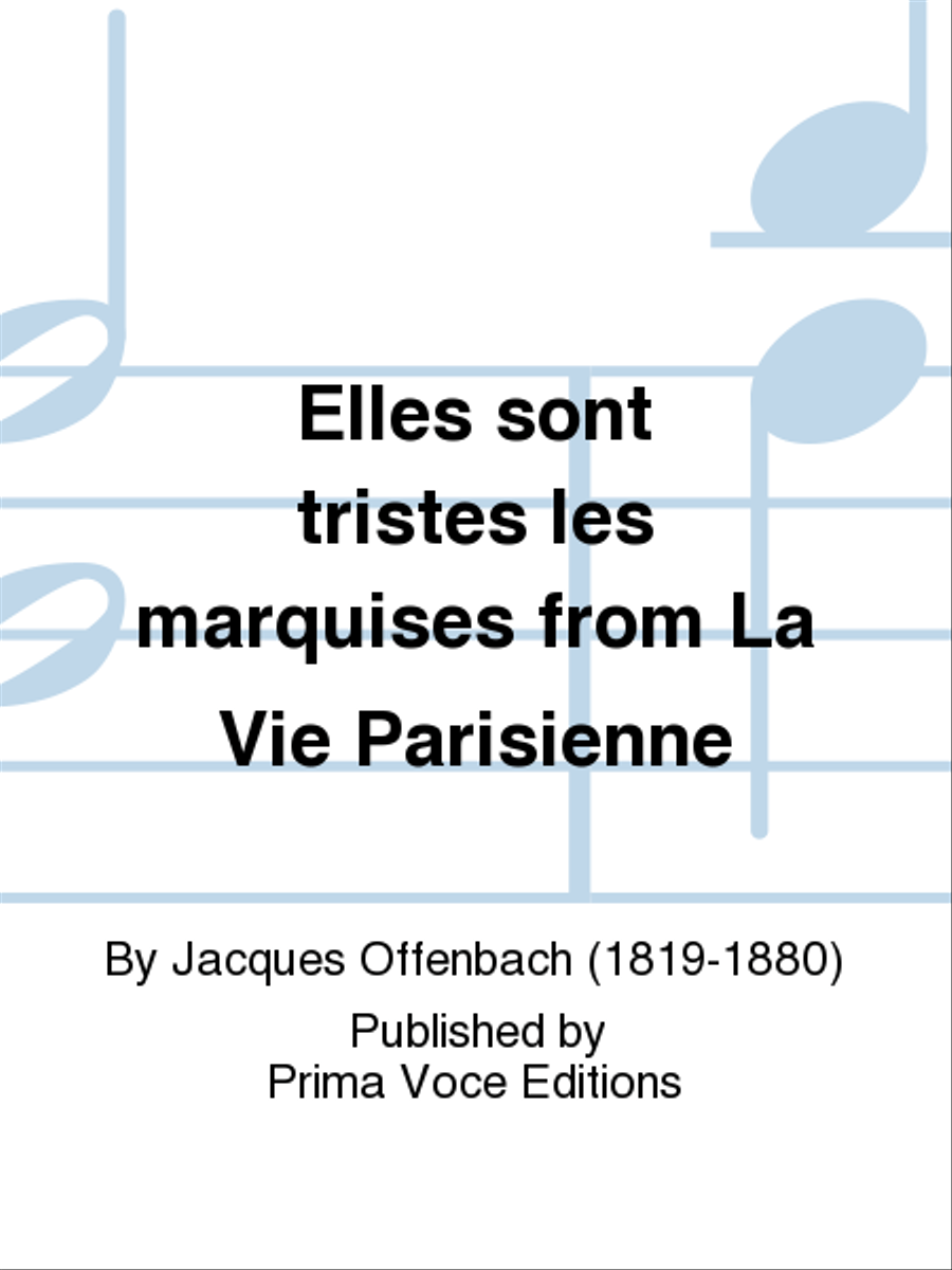 Elles sont tristes les marquises from La Vie Parisienne Tenor Voice scores gallery preview page 1