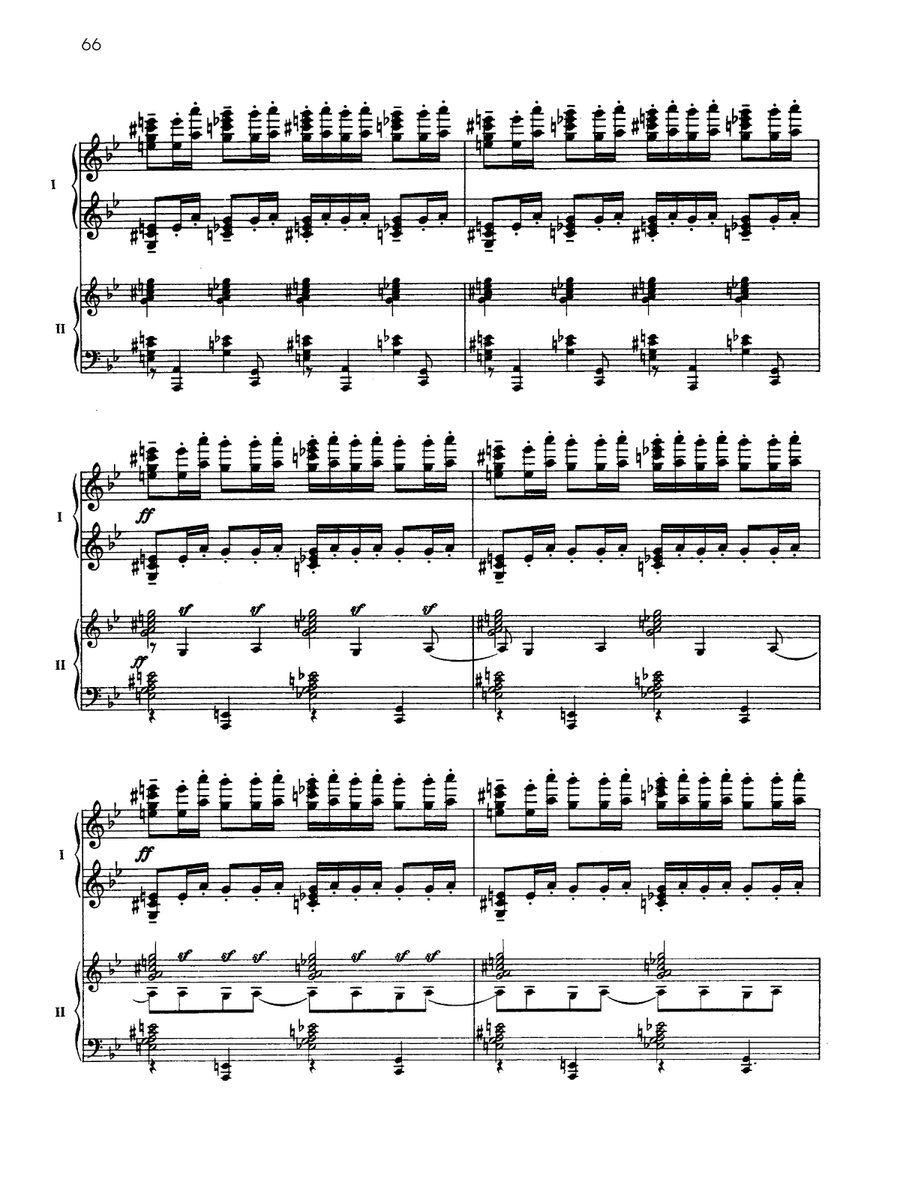 Fantaisie-tableaux (Suite No. 1), Opus 5 - IV. Pâques - Piano Duo (2 Pianos, 4 Hands) Piano Duet scores gallery preview page 3