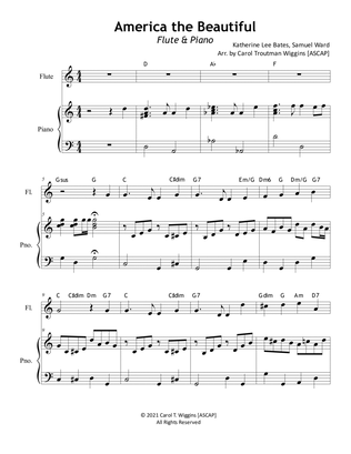 America the Beautiful (Flute & Piano)