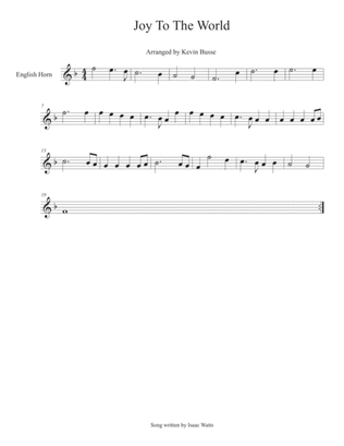 Book cover for Joy To The World - English Horn