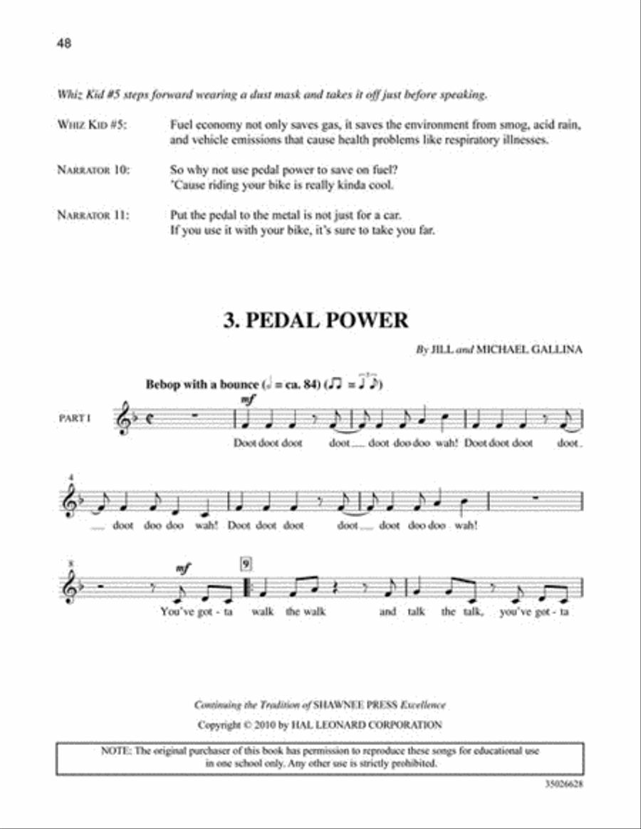 The Green Machine Team – A Mini-Musical to Recycle, Replenish, and Renew! 2-Part scores gallery preview page 4