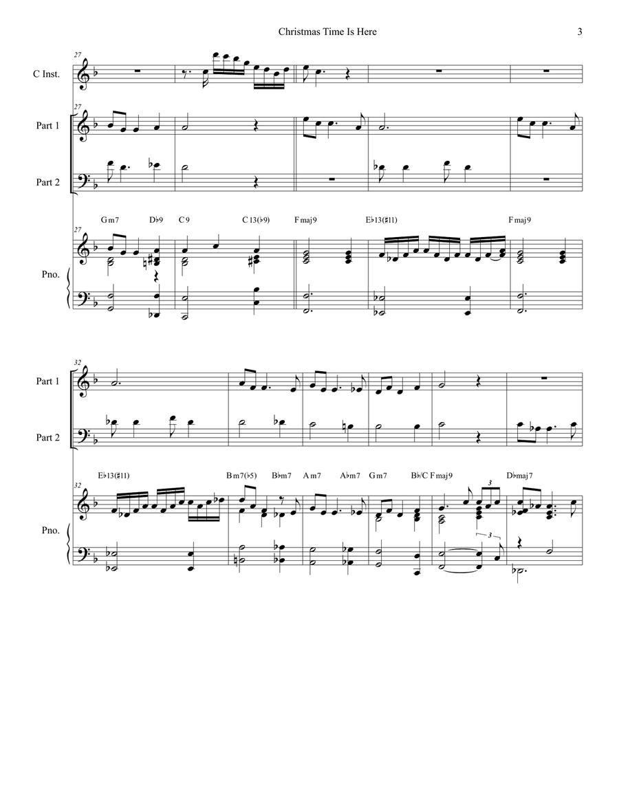 Christmas Time Is Here Large Ensemble scores gallery preview page 3