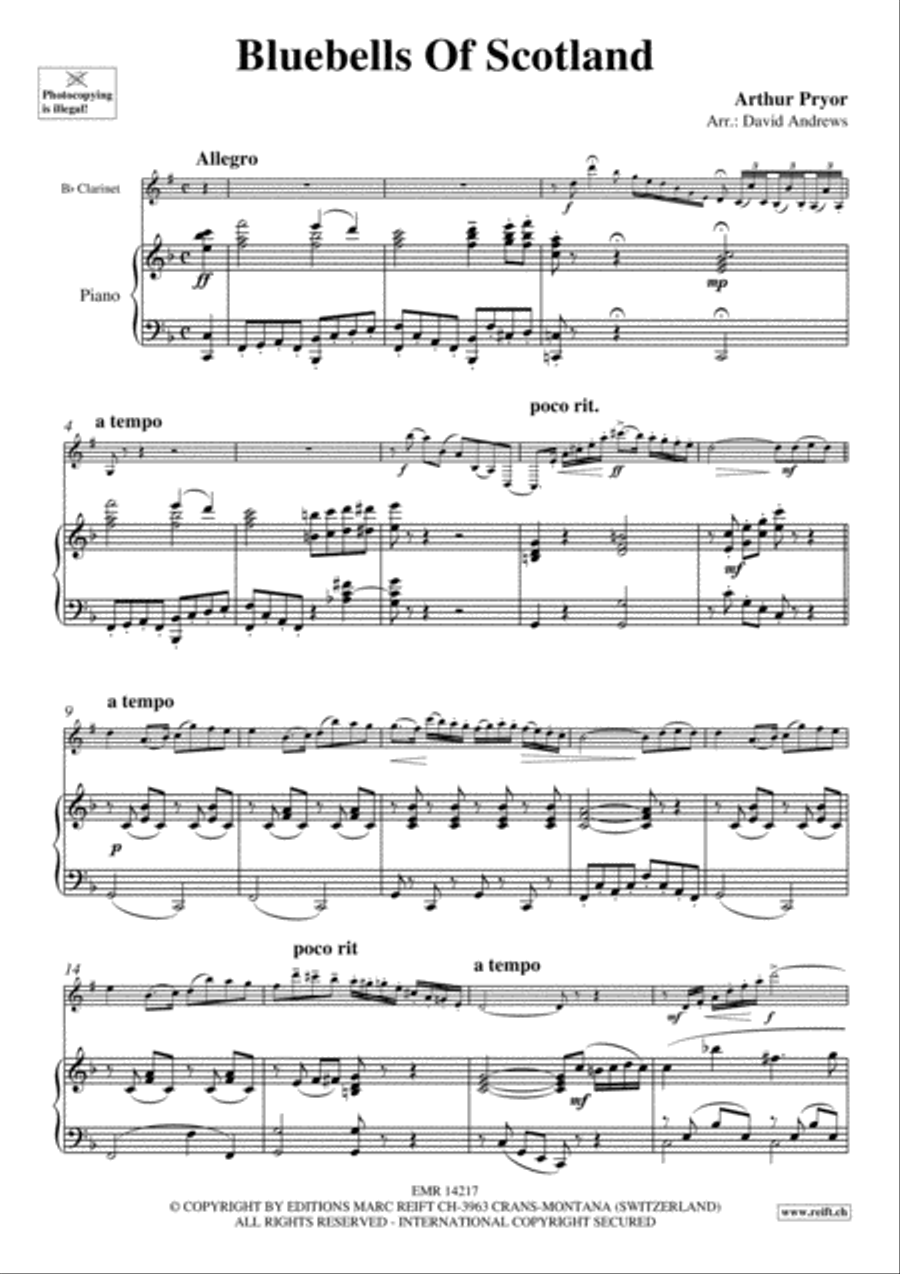 Bluebells Of Scotland Clarinet Solo scores gallery preview page 3