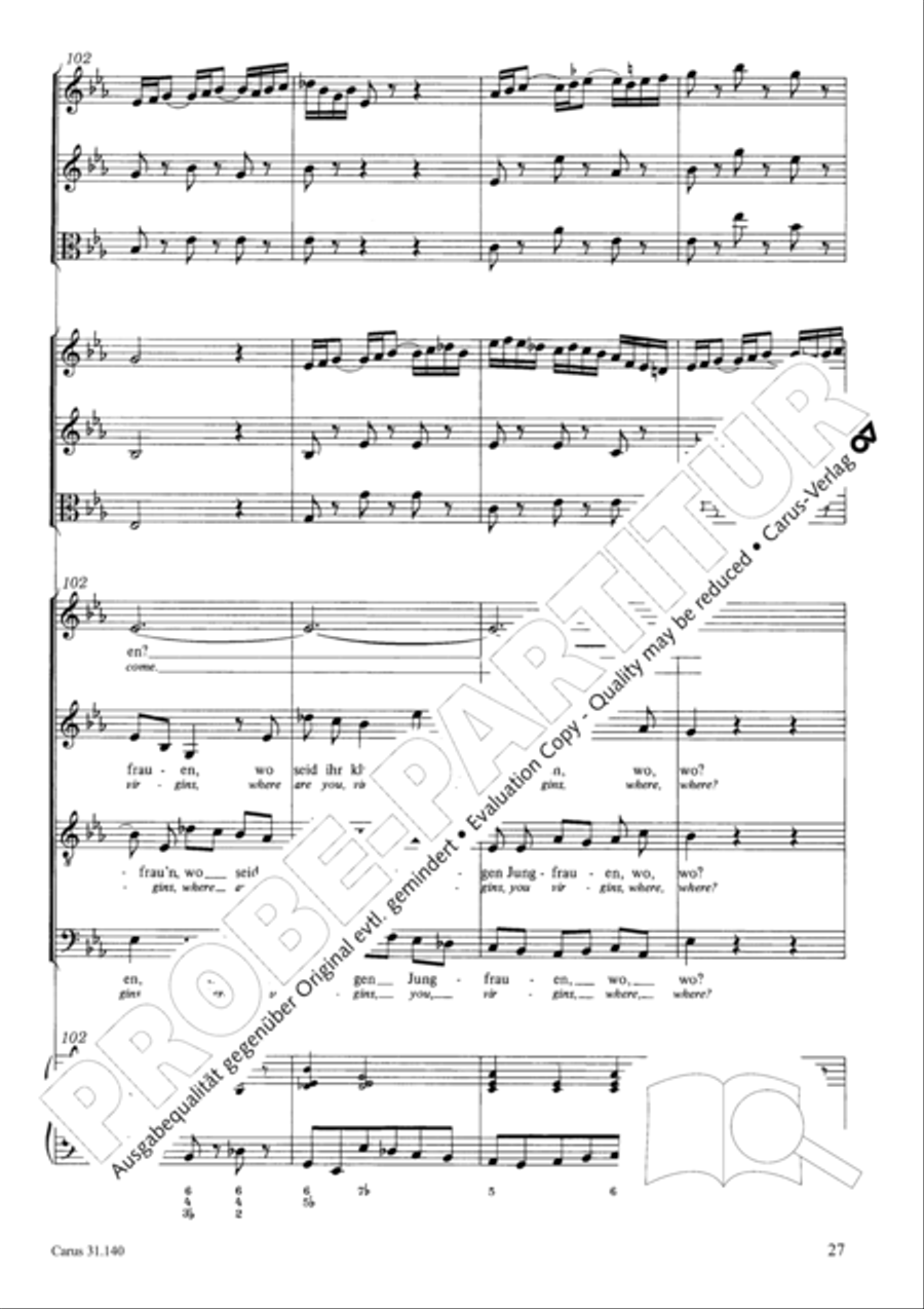 Wake, o wake and hear the voices STB scores gallery preview page 28
