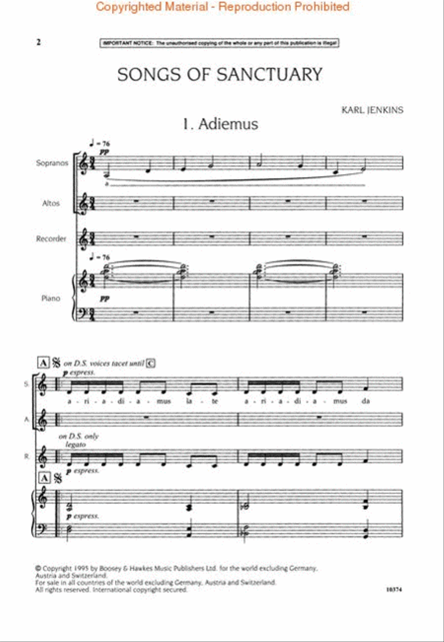 Adiemus (Theme) SSAA scores gallery preview page 2
