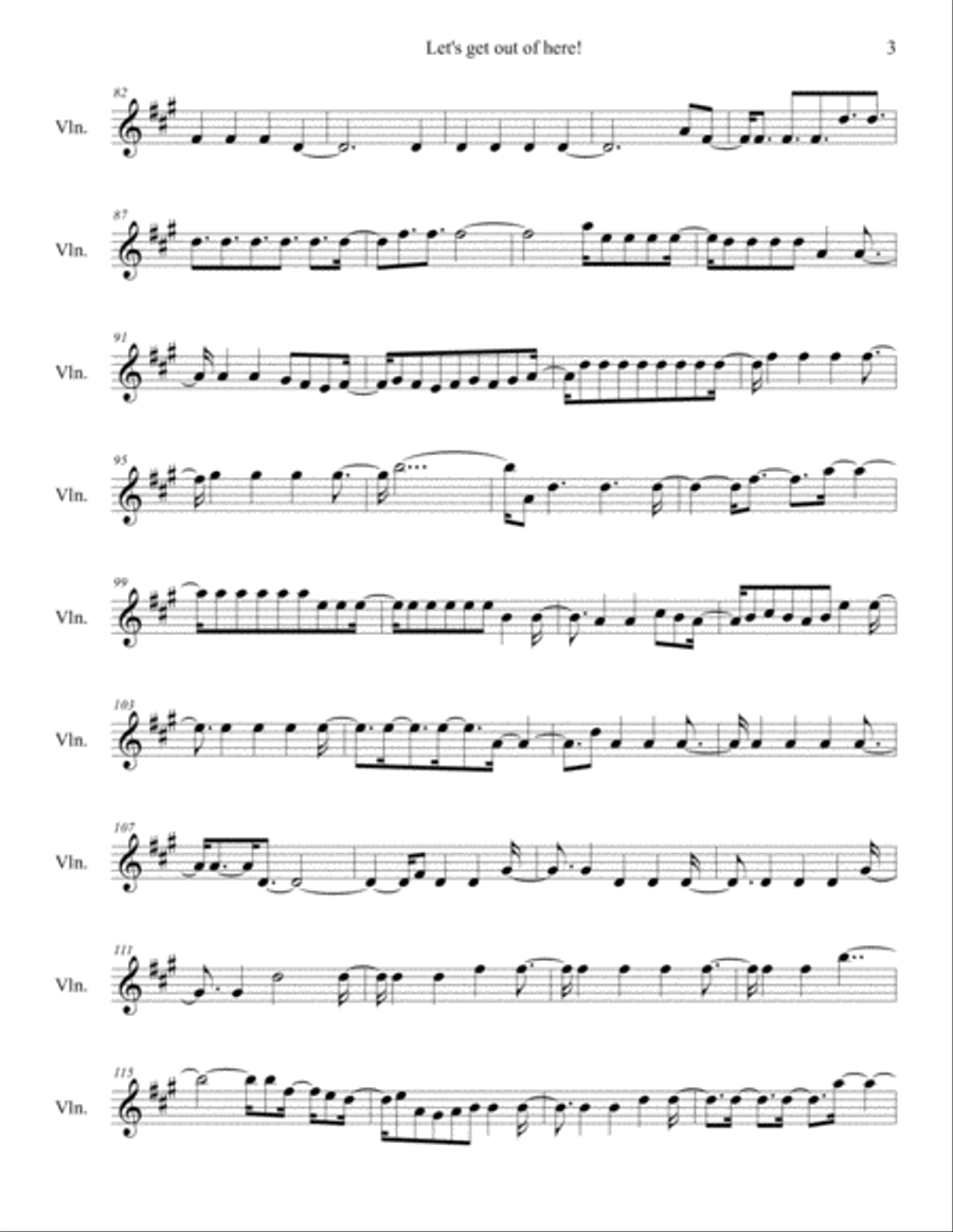Let's get out of here Piano Solo scores gallery preview page 3