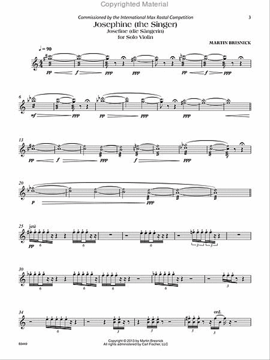 Josephine (the Singer) Violin Solo scores gallery preview page 2
