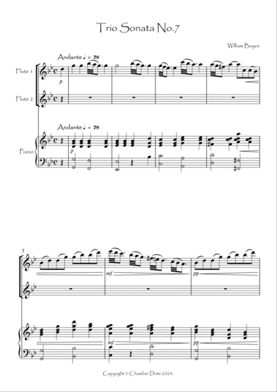 Trio Sonata No.7 Flute Duet scores gallery preview page 2