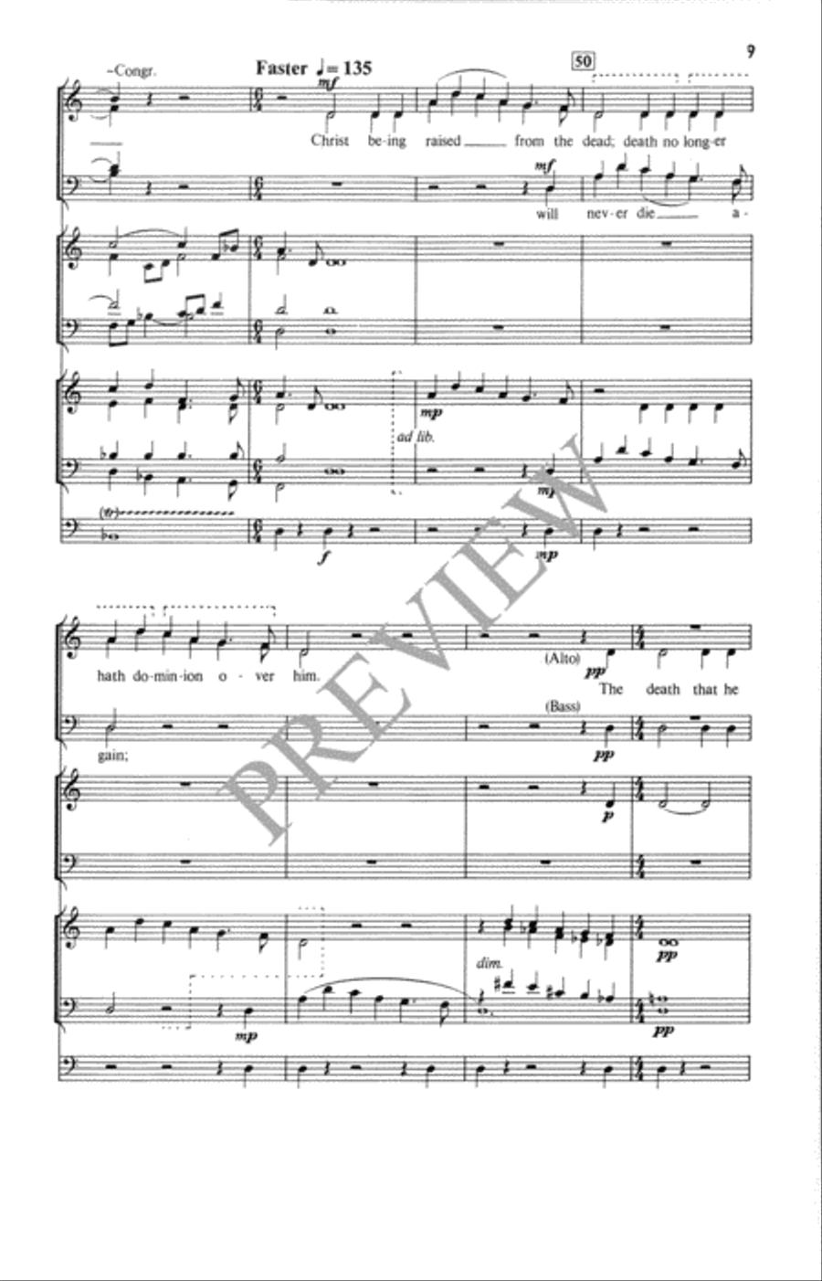 Processional for Easter 4-Part scores gallery preview page 10
