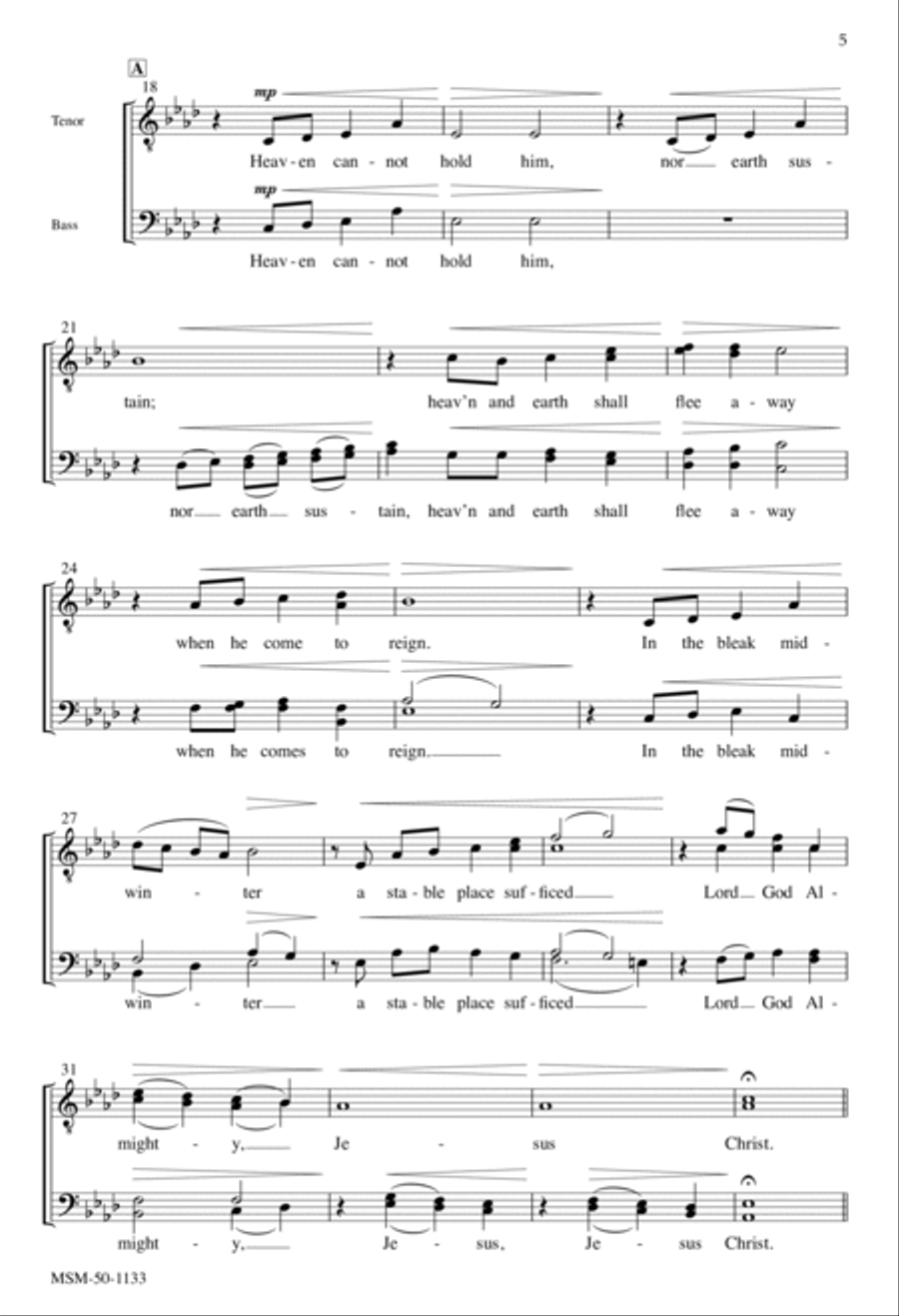 In the Bleak Midwinter Divisi scores gallery preview page 5