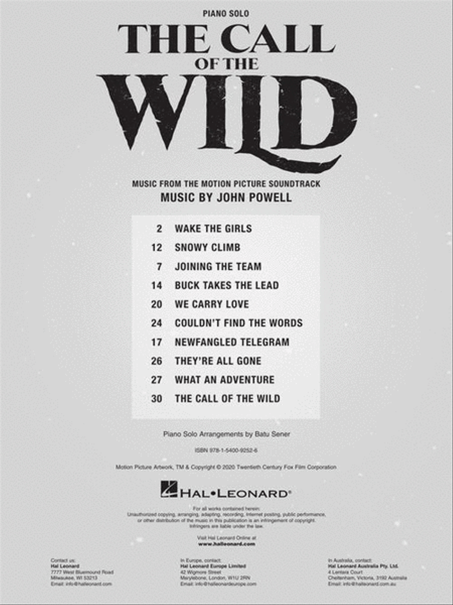 The Call of the Wild The Call of the Wild Piano Solo scores gallery preview page 4