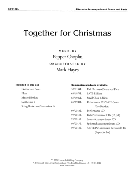 Together for Christmas - Flute, Rhythm and Digital Keyboard(s)