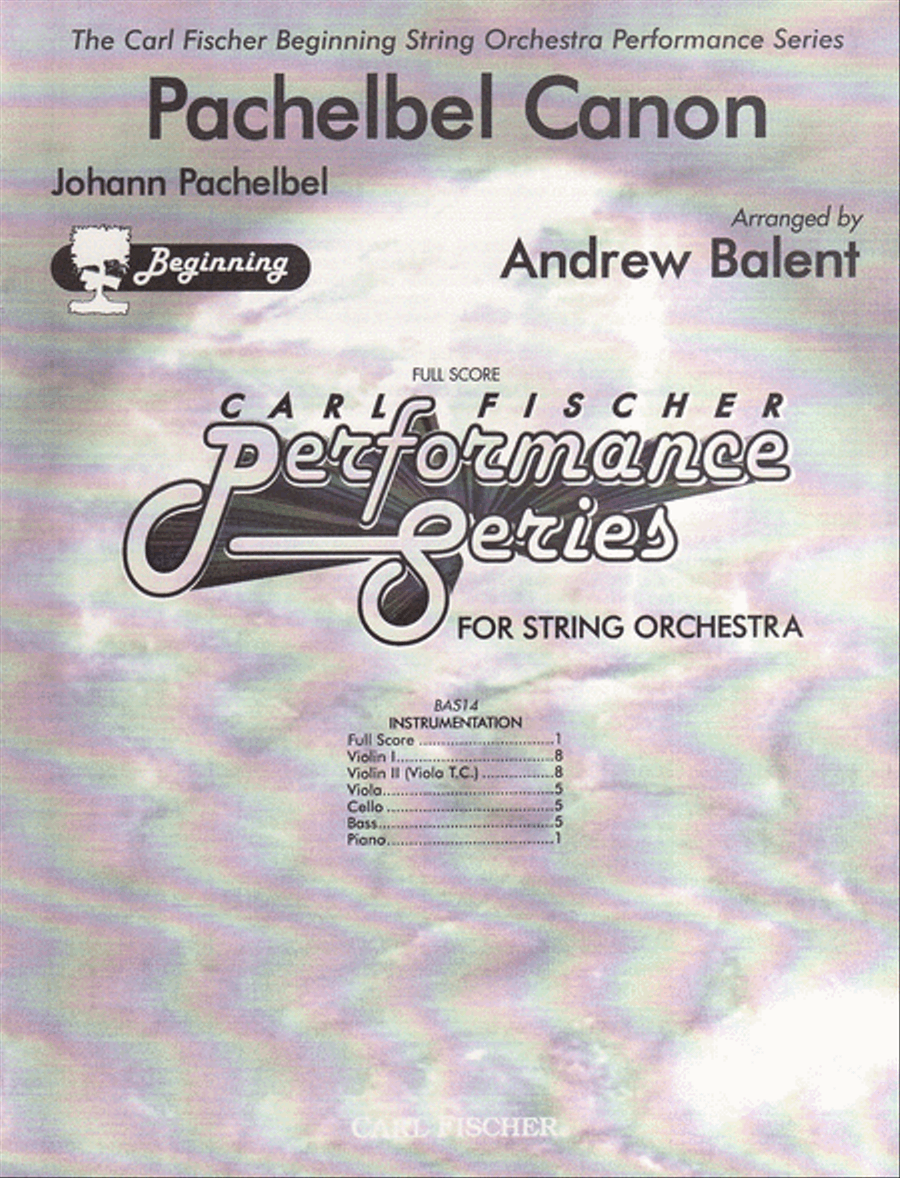 Pachelbel Canon String Orchestra scores gallery preview page 1
