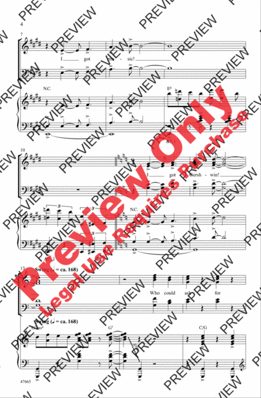 I Got Gershwin! 4-Part scores gallery preview page 4