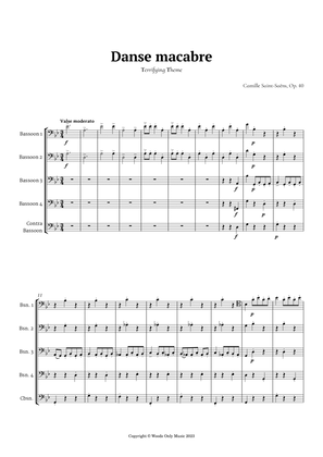 Book cover for Danse Macabre by Camille Saint-Saens for Bassoon Quintet