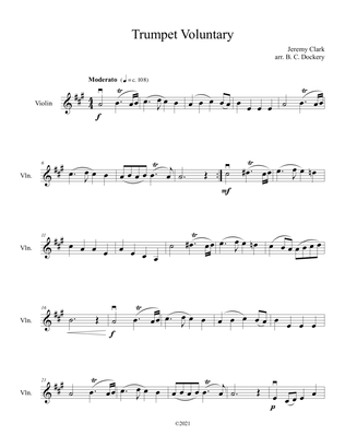 Book cover for Trumpet Voluntary (Violin Solo)