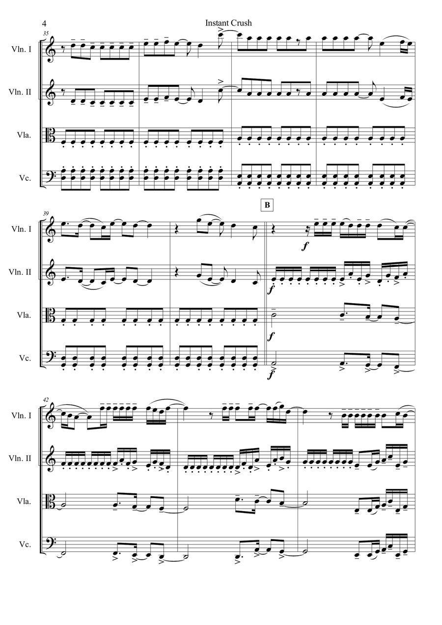 Instant Crush String Quartet scores gallery preview page 4