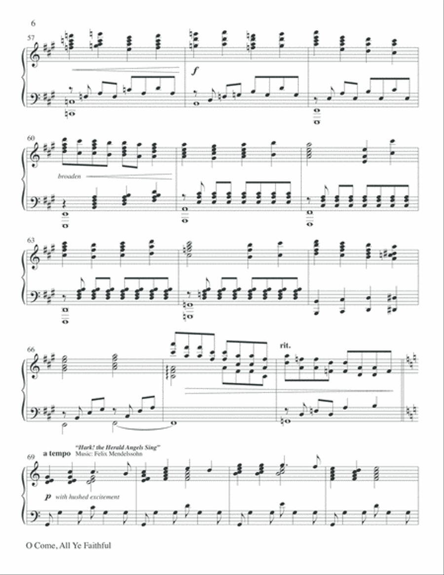 O Come All Ye Faithful 4-Part scores gallery preview page 6