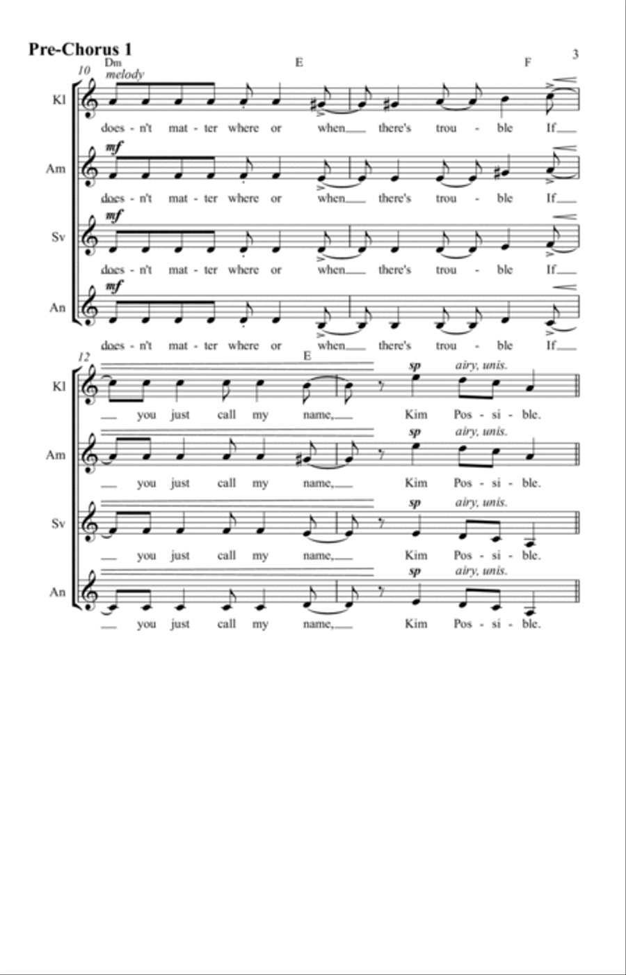 Call Me Beep Me SSAA scores gallery preview page 4
