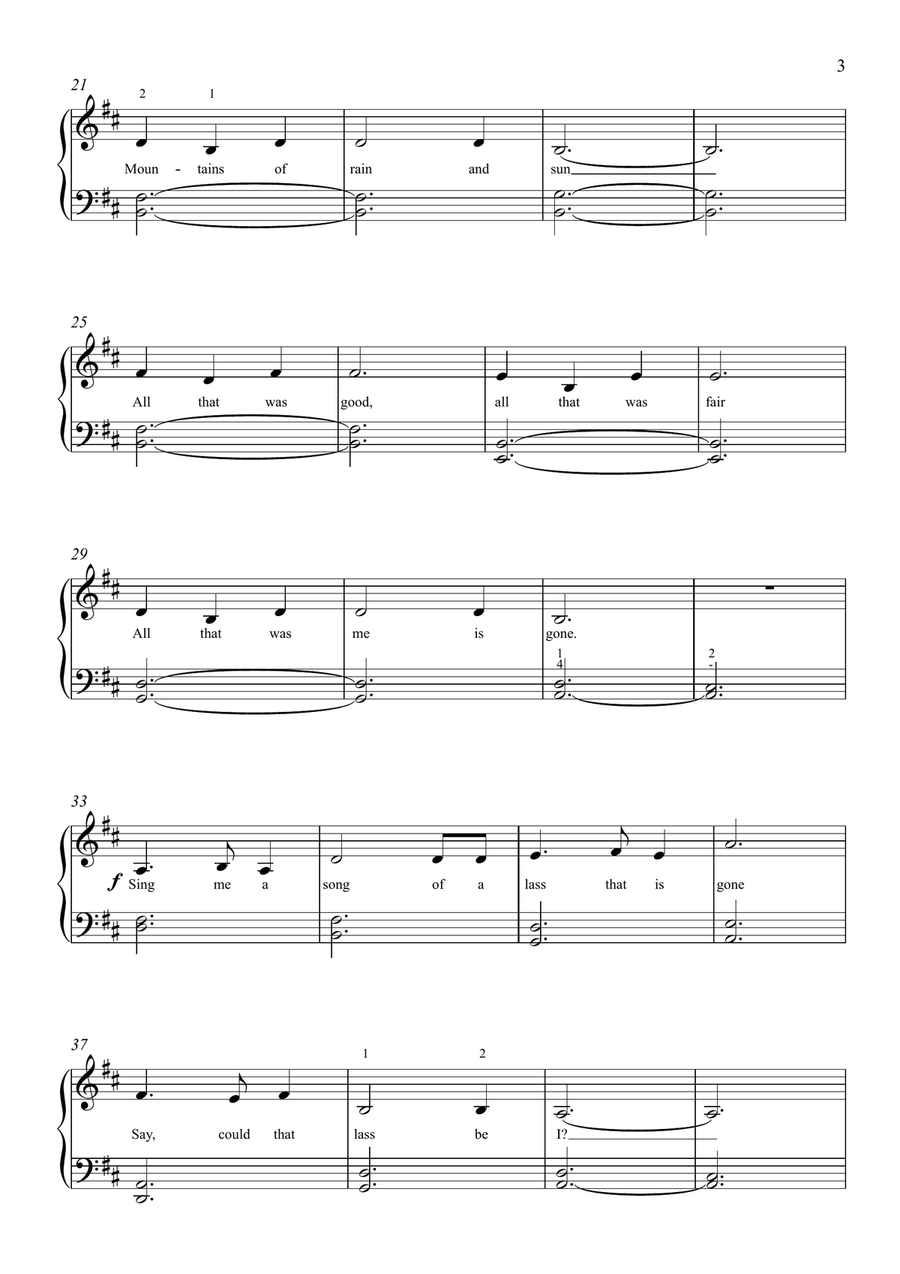 Outlander - The Skye Boat Song (Appalachian Version) Easy Piano scores gallery preview page 2