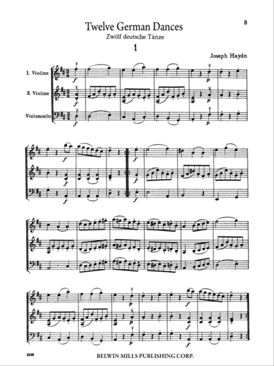 Twelve German Dances Small Ensemble scores gallery preview page 4