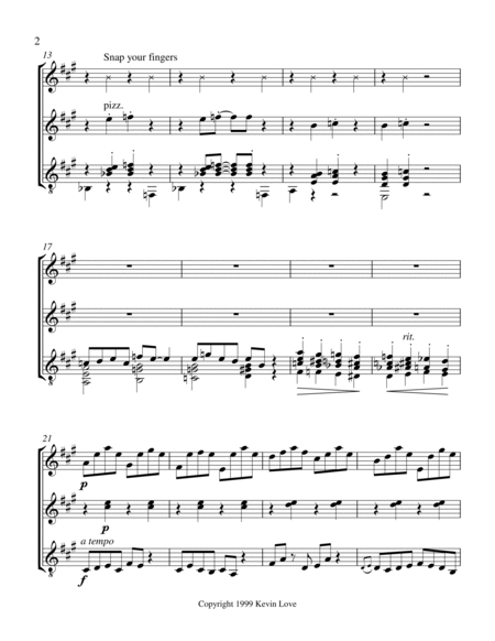 Three Entertainments (Flute, Violin and Guitar) - Top Hat - Score and Parts image number null