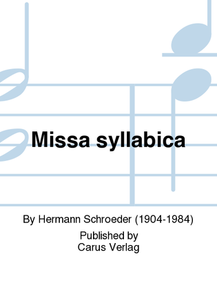 Book cover for Missa syllabica