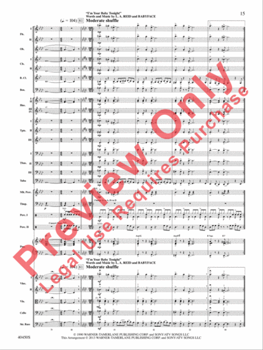 A Whitney Houston Tribute Full Orchestra scores gallery preview page 16